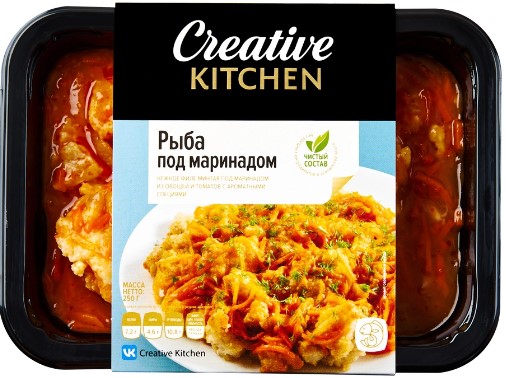 Минтай жареный под маринадом 250г/Creative Kitchen