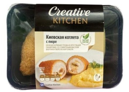 Котлета по-киевски с картофельным пюре 280г/Creative Kitchen