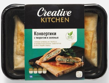 Конвертики с творогом и зеленью 140г/Creative Kitchen