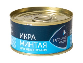 Икра минтая Люкс "Дальневосточная" ж/б 130г/Русское море
