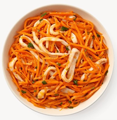 Салат из кальмаров отварных и моркови по-корейски 110г/Creative Kitchen