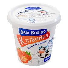 Крем творожный взбитый Клубника 3% стакан 100г/Bela Bovino