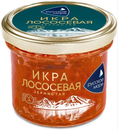 Икра Лососевая зернистая ст/б 95г/Русское море
