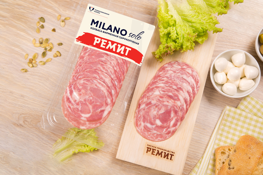 Нарезка колбаса Milanosolo с/к в/у (шт. 100 г)