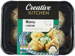 Манты с мясом 240г/Creative Kitchen