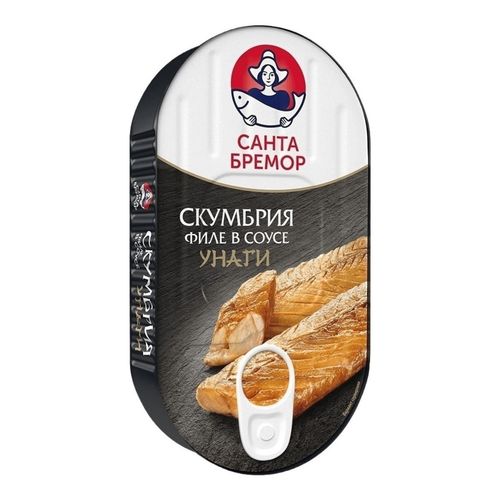 Скумбрия атлантическая филе в соусе Унаги 175г/Санта Бремор