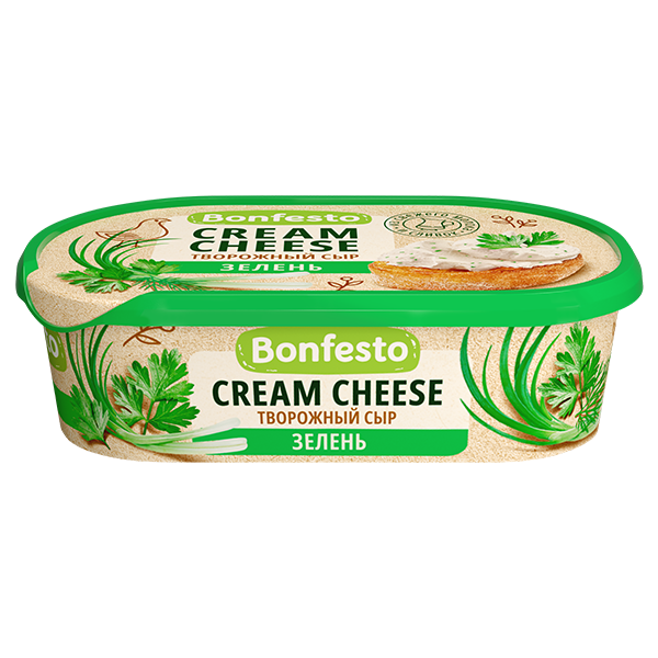 Сыр Кремчиз Зелень 65% 140гр. Bonfesto