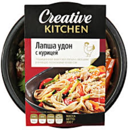 Лапша Удон с курицей 300г/Creative Kitchen