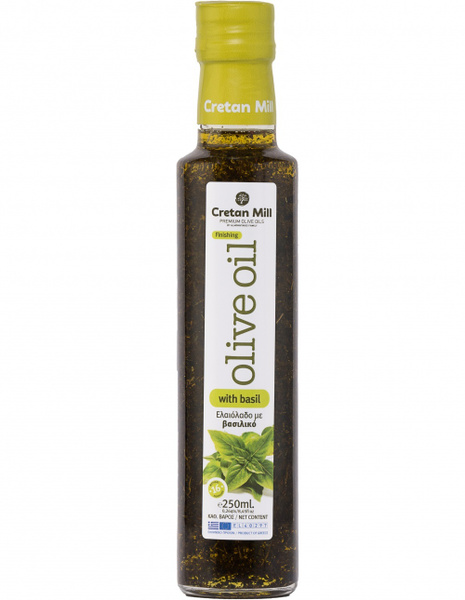 Масло оливковое E.V. с базиликом CRETAN MILL/250 мл.