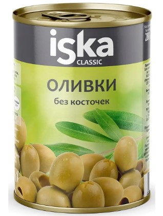 Оливки зеленые б/к 300мл/ISKA