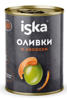 Оливки зеленый с лососем 300мл/ISKA