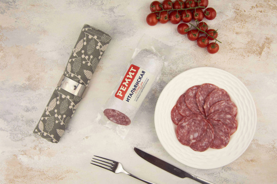 Колбаса Итальянская с/к в/у (1/2 батона) 90 сут.