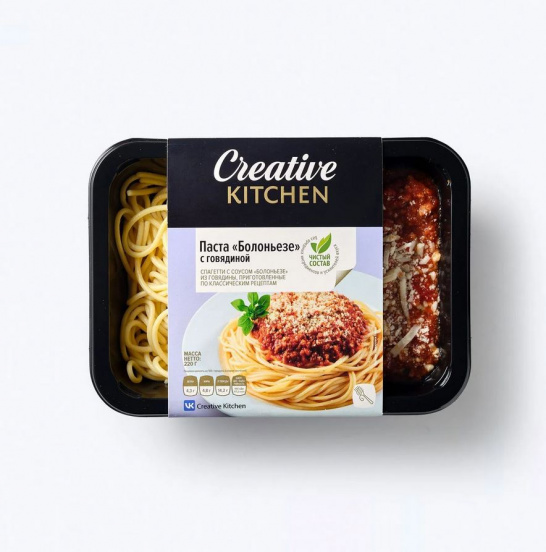 Спагетти "Болоньезе" с говядиной 220г/Creative Kitchen