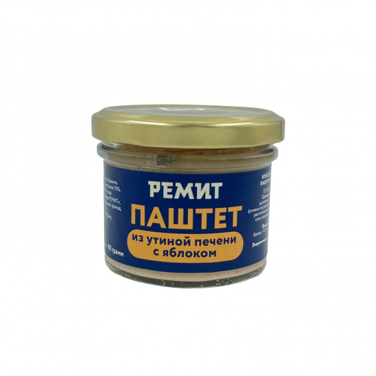 Паштет из утиной печени с яблоком 90гр/РЕМИТ