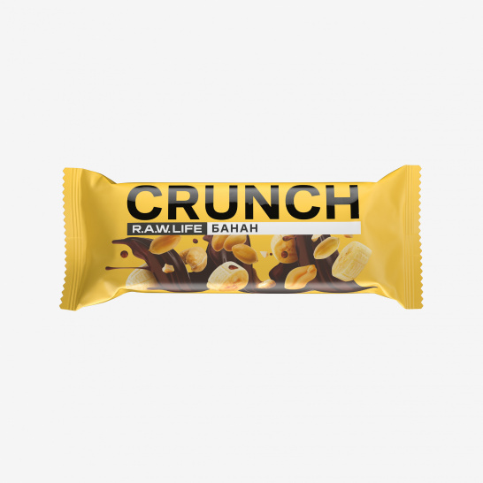 Ореховый батончик CRUNCH Choco "Банан" 40гр/R.A.W. LIFE