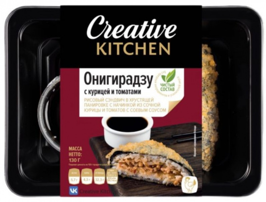Онигирадзу с курицей и томатами 130г/Creative Kitchen
