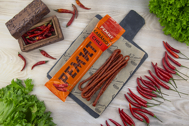 Колбаски сырокопченые KABANOS Chili (шт. 70 гр.)