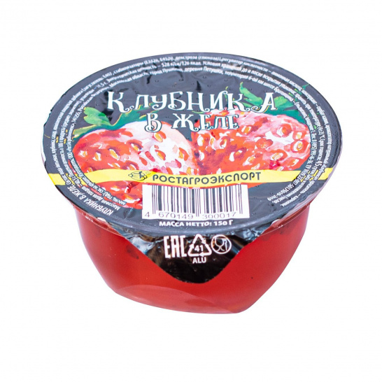Желе с фруктами Клубника 150г. РОСТАГРОЭКСПОРТ