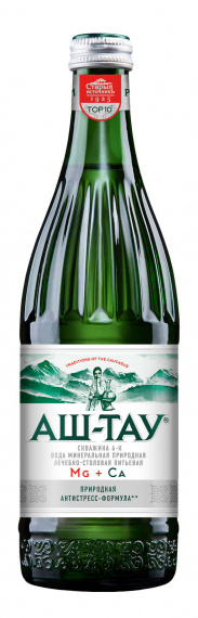 Вода минеральная лечебно-столовая питьевая Аш-Тау 0,5л ст/б