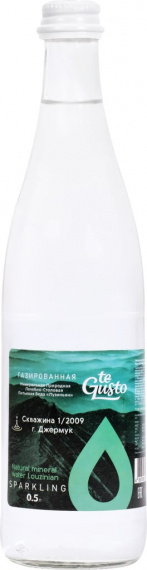 Вода минеральная газ. 0,5л (стекло)/Te Gusto