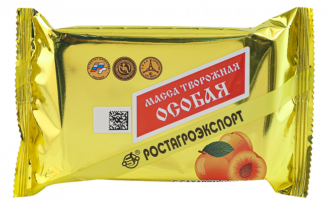 Масса твор. Особая с КУРАГОЙ 23% 180г. РОСТАГРОЭКСПОРТ