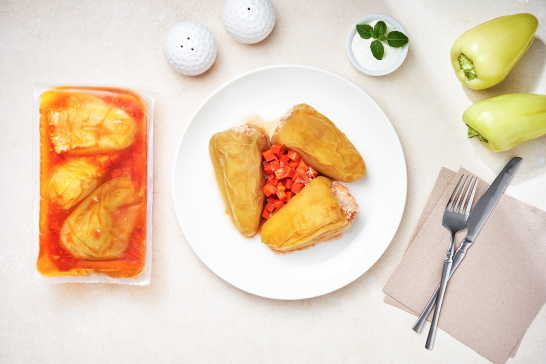 Перец фаршированный тушеный