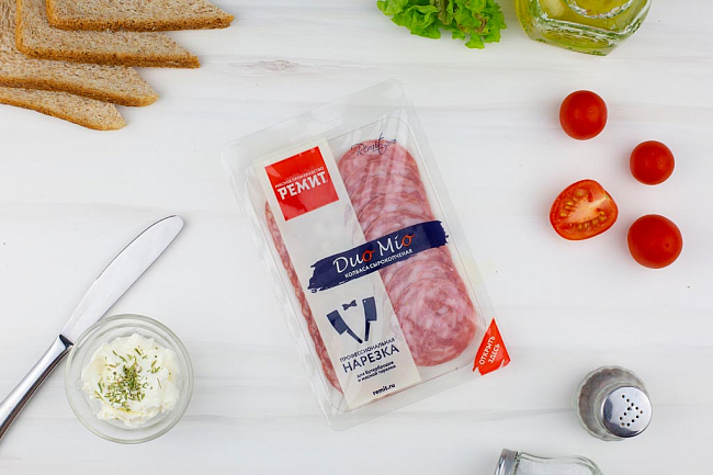 Нарезка колбасы Ассорти Duo Mio с/к ГМС (шт. 70 гр.)