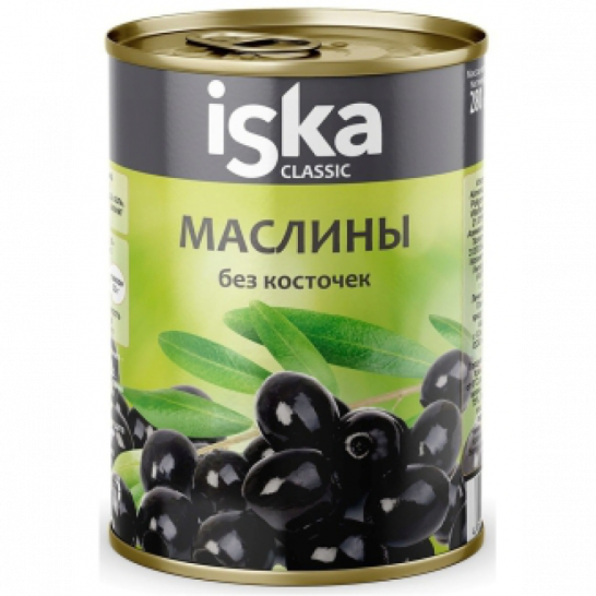 Маслины черные б/к 300мл/ISKA