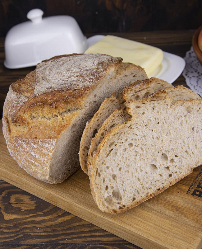 Хлеб ржано-пшеничный бездрожжевой «Рейнский», 600г
