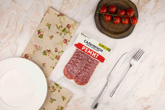 Нарезка колбаса Сальчичон с/к (шт. 70 гр.) 90 сут.