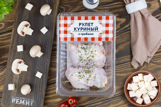 Рулет куриный с грибами