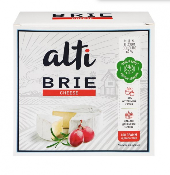 Сыр Бри пастеризованный 100гр/Alti