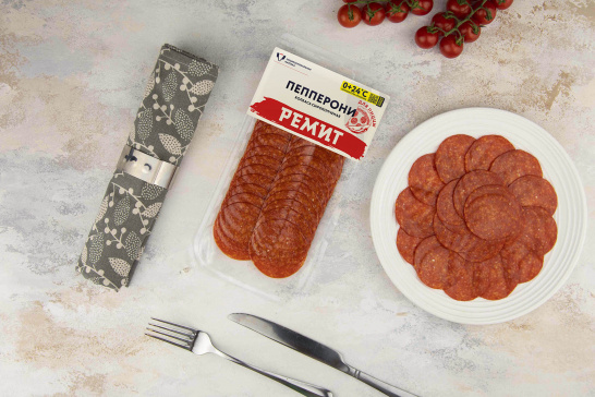 Нарезка колбаса сырокопченая «Пепперони»,90 г