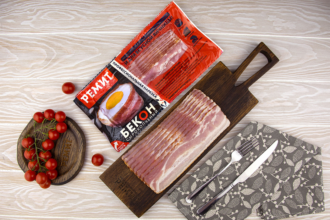 Нарезка бекон сырокопченый, 200 г