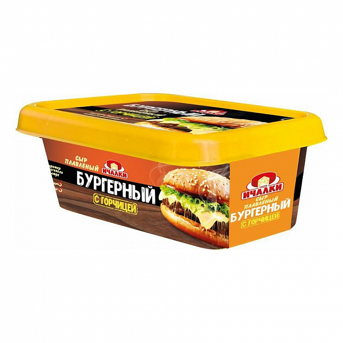 Сыр плавленный "Бургерный" с горчицей 45% 170г/Ичалки