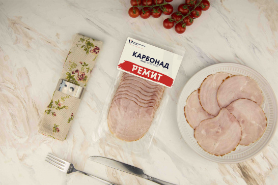 Нарезка карбонад копчено-вареный «Ремит», 150г